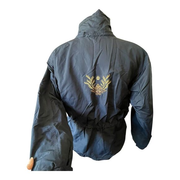 Metropolis Women's Size 14 Winter Parka Coat Jacket Blue Quilted Full Zip Logo - Picture 4 of 11